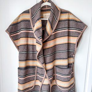 Wilfred Free Anthropologie Poncho Long Wool Vest - Size M